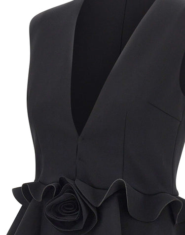ROTATE Top con dettaglio floreale BLACK Donna 