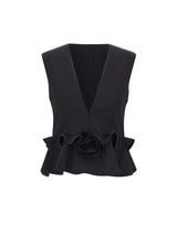 ROTATE Top con dettaglio floreale BLACK Donna 