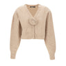ROTATE BIRGER CHRISTENSEN "Flower Cardigan" BEIGE Donna 