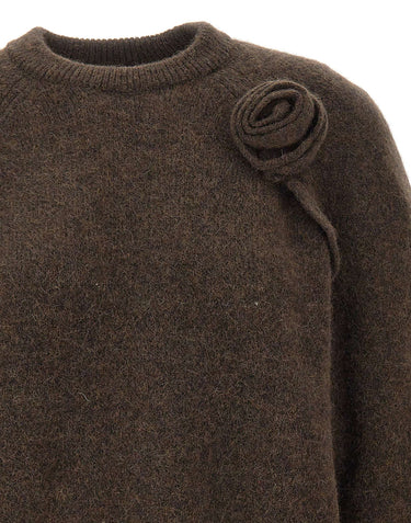 ROTATE BIRGER CHRISTENSEN Maglione "Flower Jumper" BROWN Donna 