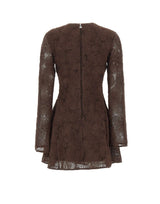 ROTATE Abito corto in rete con fiori BROWN Donna 