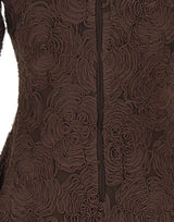 ROTATE Abito corto in rete con fiori BROWN Donna 