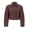 ROTATE BIRGER CHRISTENSEN Giacca squadrata in pelle RED Donna 