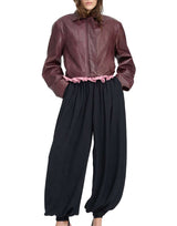 ROTATE BIRGER CHRISTENSEN Giacca squadrata in pelle RED Donna 