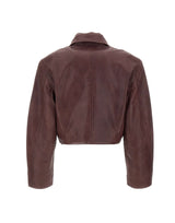 ROTATE BIRGER CHRISTENSEN Giacca squadrata in pelle RED Donna 
