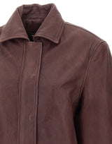 ROTATE BIRGER CHRISTENSEN Giacca squadrata in pelle RED Donna 