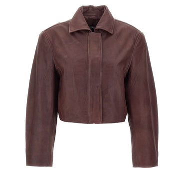ROTATE BIRGER CHRISTENSEN Giacca squadrata in pelle RED Donna 