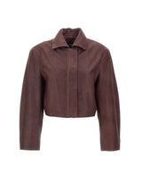 ROTATE BIRGER CHRISTENSEN Giacca squadrata in pelle RED Donna 