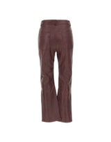 ROTATE Pantaloni Capri svasati in pelle RED Donna 