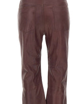 ROTATE Pantaloni Capri svasati in pelle RED Donna 