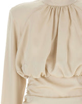 ROTATE BIRGER CHRISTENSEN "Ls Ruched Top" WHITE Donna 