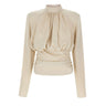 ROTATE BIRGER CHRISTENSEN "Ls Ruched Top" WHITE Donna 