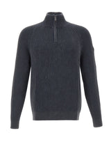 RRD Maglia "Cotton 7 Techno Wash Hal Zip" BLUE Uomo 
