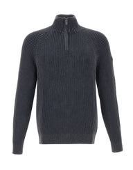 RRD Maglia "Cotton 7 Techno Wash Hal Zip" BLUE Uomo 
