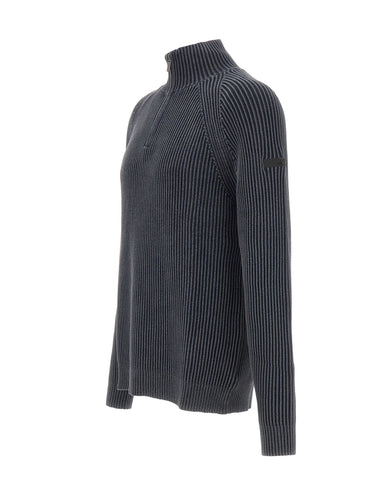RRD Maglia "Cotton 7 Techno Wash Hal Zip" BLUE Uomo 