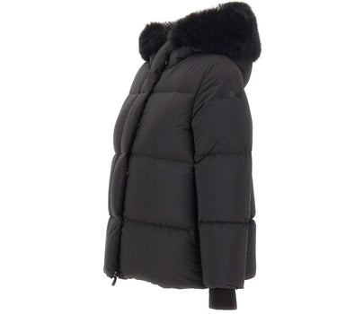RRD Piumino "Fly Tubic 18 Hood Fur" BLACK Donna 