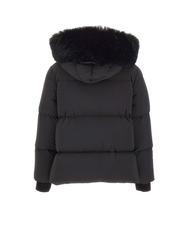 RRD Piumino "Fly Tubic 18 Hood Fur" BLACK Donna 