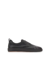 SANTONI Sneaker slip-on "Victory" BLACK Uomo 