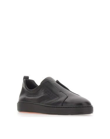 SANTONI Sneaker slip-on "Victory" BLACK Uomo 