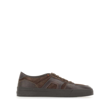 SANTONI Sneakers "Double Buckle" BROWN Uomo 