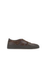 SANTONI Sneakers "Double Buckle" BROWN Uomo 
