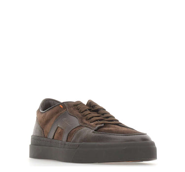SANTONI Sneakers "Double Buckle" BROWN Uomo 