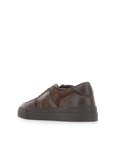 SANTONI Sneakers "Double Buckle" BROWN Uomo 