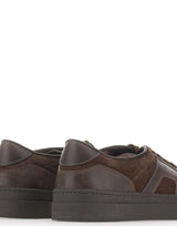 SANTONI Sneakers "Double Buckle" BROWN Uomo 