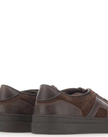 SANTONI Sneakers "Double Buckle" BROWN Uomo 
