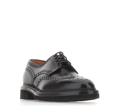 SANTONI Stringate "Emil" BLACK Uomo 