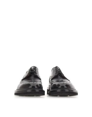 SANTONI Stringate "Emil" BLACK Uomo 