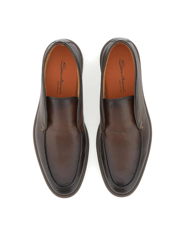 SANTONI Polacchini "Dragon" BROWN Uomo 