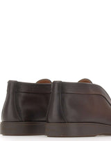 SANTONI Polacchini "Dragon" BROWN Uomo 