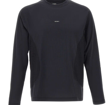 SATISFY T-Shirt "FuzzFleece" a manica lunga BLACK Uomo 