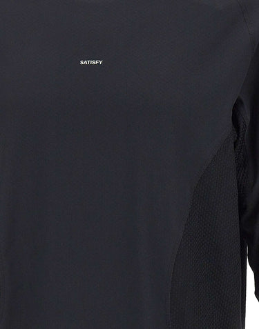 SATISFY T-Shirt "FuzzFleece" a manica lunga BLACK Uomo 