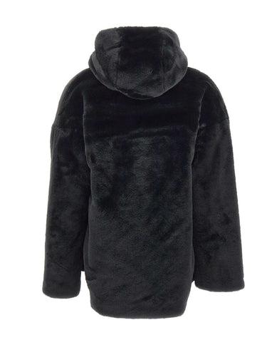 SAVE THE DUCK Pelliccia reversibile "Davina" BLACK Donna 