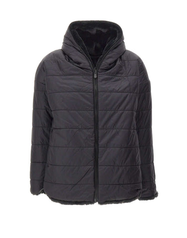 SAVE THE DUCK Pelliccia reversibile "Davina" BLACK Donna 