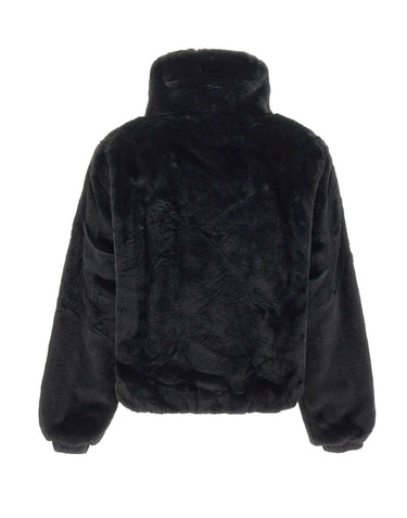SAVE THE DUCK Giacca reversibile in eco pelliccia BLACK Donna 