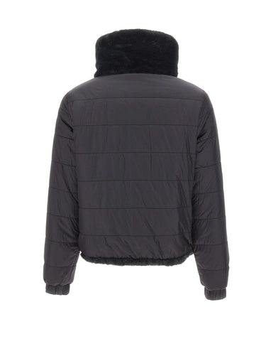 SAVE THE DUCK Giacca reversibile in eco pelliccia BLACK Donna 