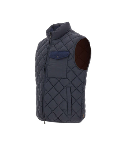 SAVE THE DUCK Gilet "Fabrice" BLUE Uomo 