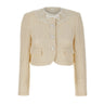 Giacca bouclé con collo in pizzo 002JC CREAM SELF-PORTRAIT 