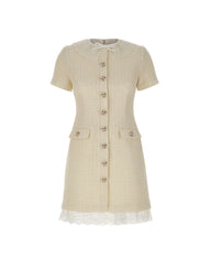Abito con bordi in pizzo 002SBC CREAM SELF-PORTRAIT 