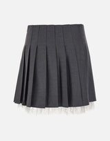SELF-PORTRAIT Minigonna plissettata GREY Donna 