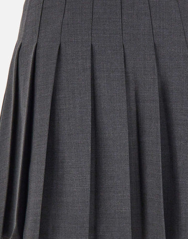 SELF-PORTRAIT Minigonna plissettata GREY Donna 