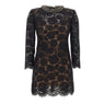 SELF-PORTRAIT Mini abito in pizzo a maniche lunghe BLACK Donna 