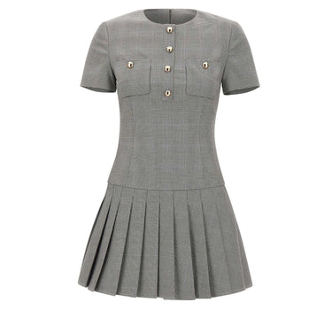 SELF-PORTRAIT Mini abito con gonna a pieghe MULTICOLOR Donna 
