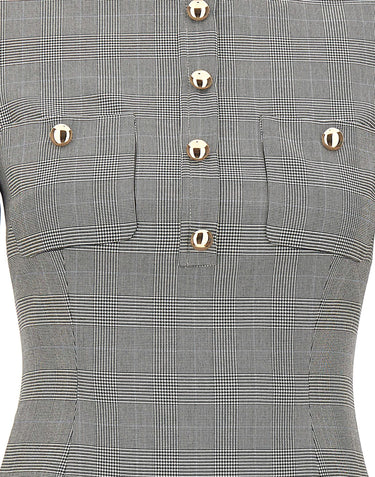 SELF-PORTRAIT Mini abito con gonna a pieghe MULTICOLOR Donna 
