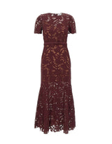 SELF-PORTRAIT Abito midi in pizzo RED Donna 