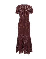 SELF-PORTRAIT Abito midi in pizzo RED Donna 