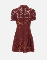 SELF-PORTRAIT Abito mini in pizzo RED Donna 